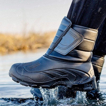 Muške PVC čizme za kišu za outdoor — lagane, protuklizne, s podstavom od ovčje kože i umjetnom dlakom, niski kroj