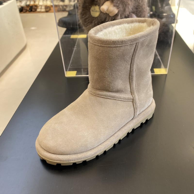 Ženske čizme za zimu od teleće kože, podstavljene vunom, vodootporne, gumeni đon