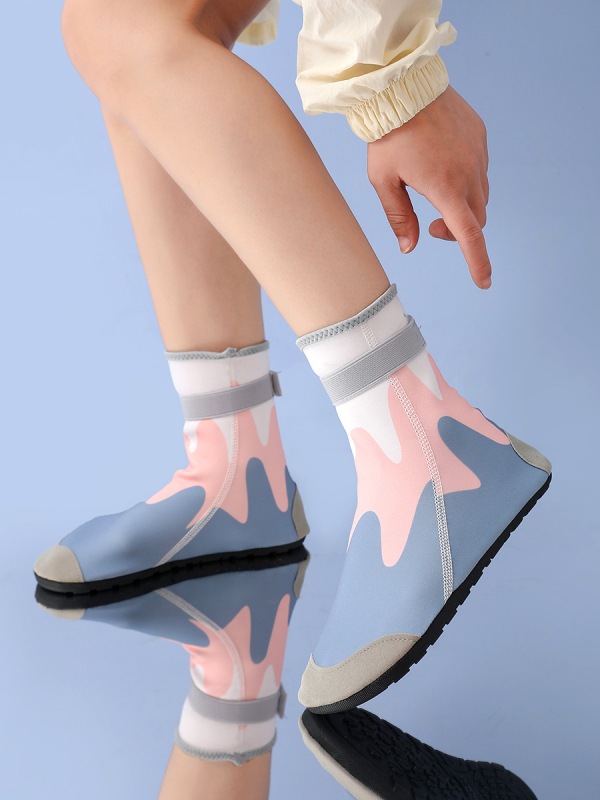 Pantofi unisex pentru drumeții pe râu, cu înălțime mare — respirabili, talpă din cauciuc antiderapant, parte superioară din Lycra, închidere Velcro