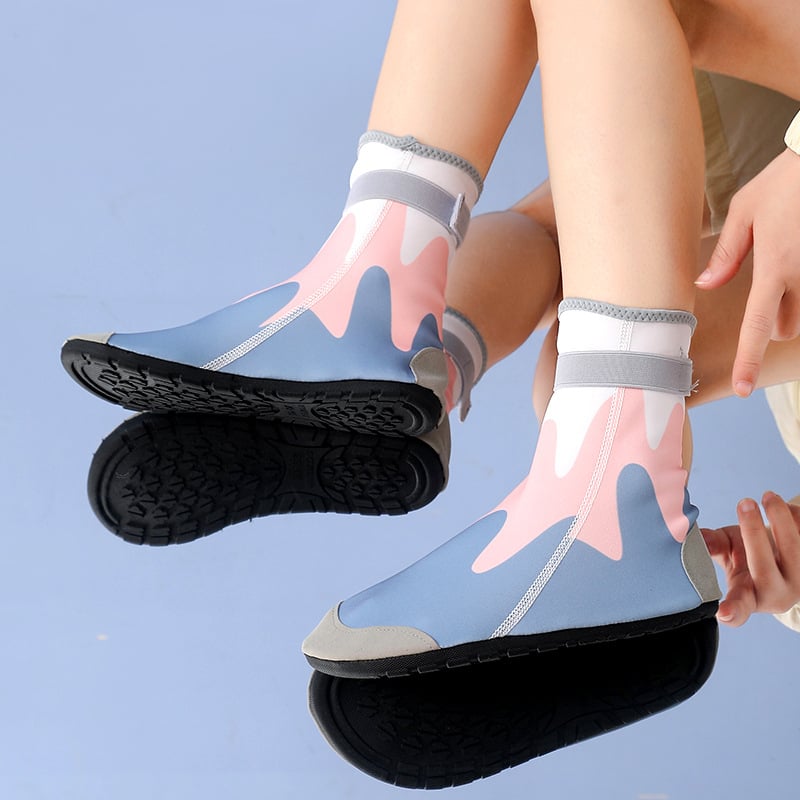 Pantofi unisex pentru drumeții pe râu, cu înălțime mare — respirabili, talpă din cauciuc antiderapant, parte superioară din Lycra, închidere Velcro