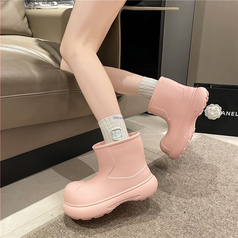 Ženske gumene čizme za kišu, niska visina, vodootporne, casual stil