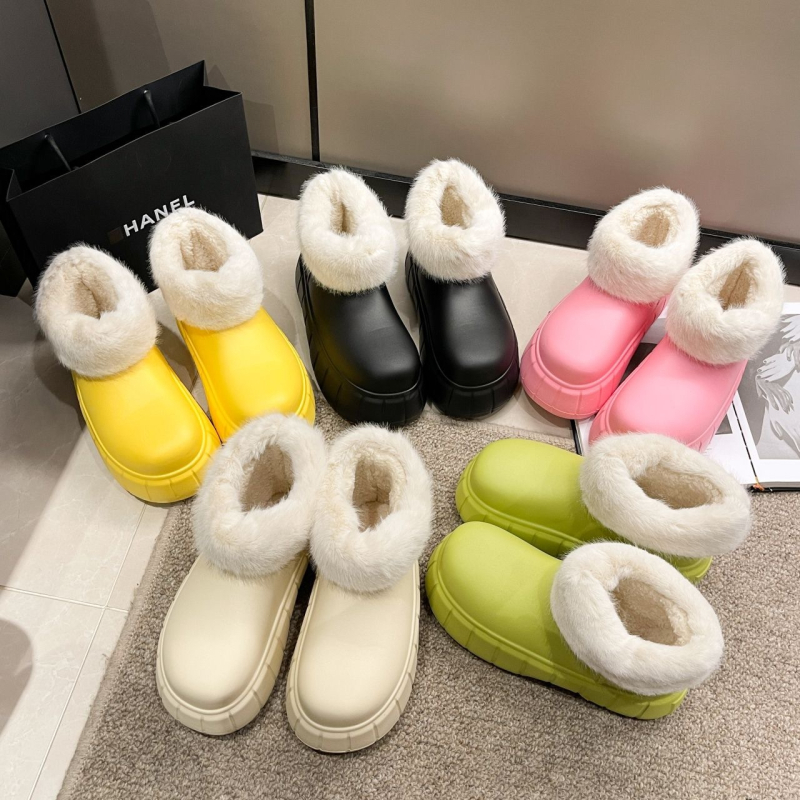 Cizme de ploaie feminine din EVA, talpă groasă, gambă joasă, impermeabile și antiderapante.