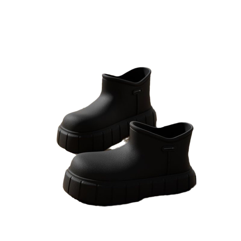 Cizme de ploaie feminine din EVA, talpă groasă, gambă joasă, impermeabile și antiderapante.