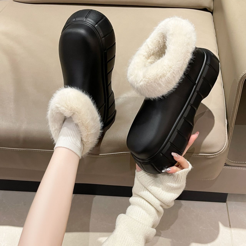 Cizme de ploaie feminine din EVA, talpă groasă, gambă joasă, impermeabile și antiderapante.