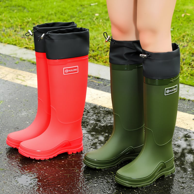 Γυναικείες γαλότσες βροχής μέχρι το γόνατο, PVC επάνω, αδιάβροχες, αντιολισθητικές, με ανθεκτική σόλα