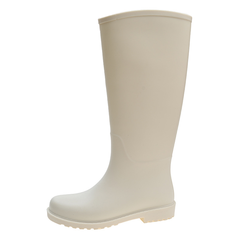 Ženske čizme za kišu, visoki vrat, PVC gornji dio, fleece podstava, vodootporne, niski pet 1–3 cm