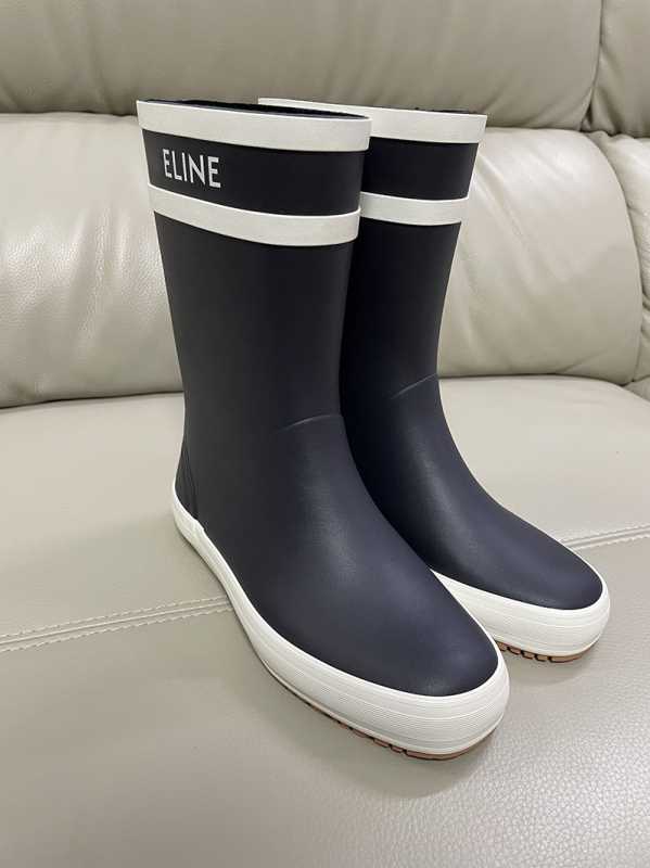 Cizme de ploaie pentru femei din rășină plastică dură, gambă medie, talpă plată, impermeabile, pentru patru sezoane