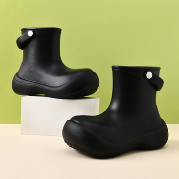 Cizme de ploaie pentru femei, înălțime medie, partea superioară EVA, impermeabile și respirabile, talpă antiderapantă, talpă groasă