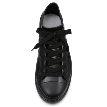 Cizme de ploaie pentru femei din PVC, gleznă joasă, închidere cu curea, toc plat, talpă îngroșată