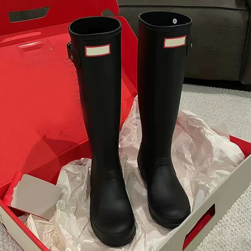 Ženske PVC čizme za kišu, inspirirane Nazha, do koljena, potpetica 3-5 cm