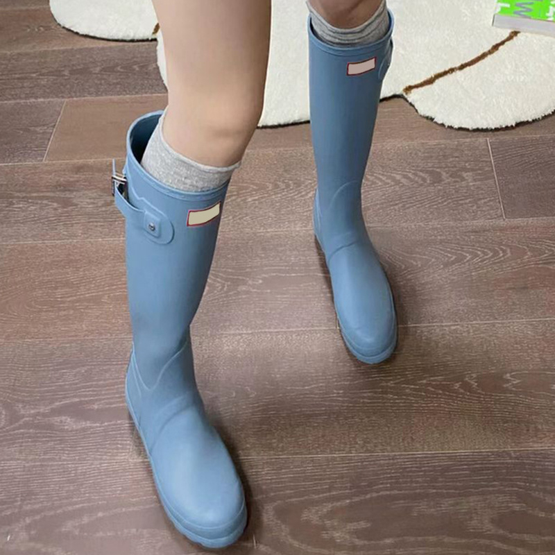 Ženske PVC čizme za kišu, inspirirane Nazha, do koljena, potpetica 3-5 cm