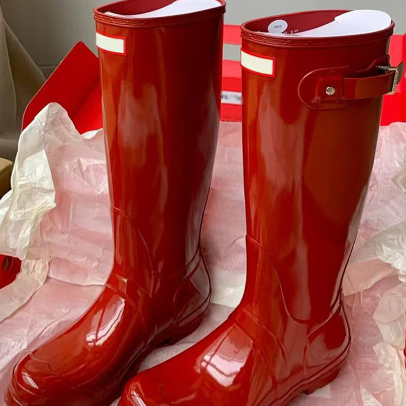 Ženske PVC čizme za kišu, inspirirane Nazha, do koljena, potpetica 3-5 cm
