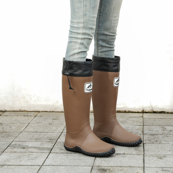 Cizme de ploaie pentru femei RainyShow - pliabile, cilindru înalt, impermeabile, PVC partea superioară, patru sezoane