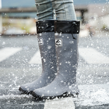 Cizme de ploaie pentru femei RainyShow - pliabile, cilindru înalt, impermeabile, PVC partea superioară, patru sezoane