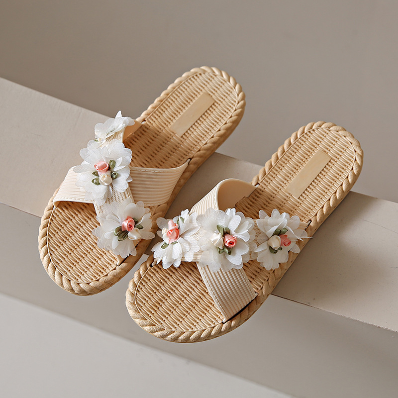 Ženske sandale s floralnim uzorkom, križani remeni, otvoreni prst, PVC gornji dio, PVC potplat