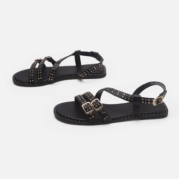 Van Lane sandale s kaišem - gornji dio PU, gumeni đon, okrugli vrh prsta, kopča za kaiš, retro stil