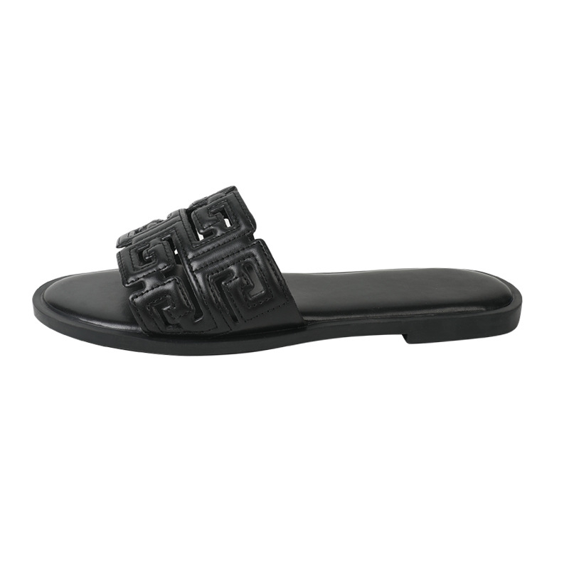 Ženske sandale od umjetne kože, PU podstava, TPR đon, slip-on, ravna đon, debljina đona 0–3 cm, ljeto 2025