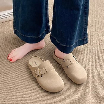 Ženske slip-on papuče s mekanom gumom, gornji materijal: super vlakno, unutarnji materijal: imitacija kože, debljina potplata 0–3 cm