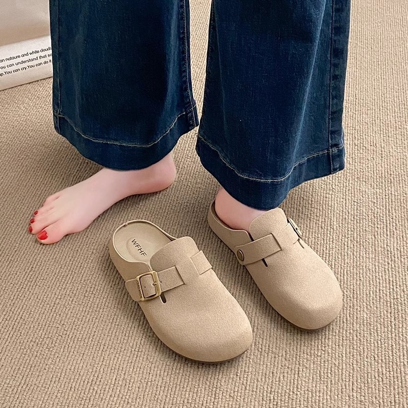 Ženske slip-on papuče s mekanom gumom, gornji materijal: super vlakno, unutarnji materijal: imitacija kože, debljina potplata 0–3 cm