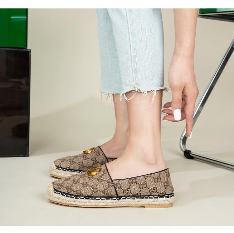 Ženske sandale od konopljinog užeta, podstava od ovčje kože, vulkanizirani potplat, okrugla vrh, sportski stil