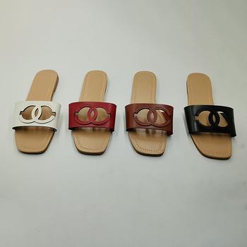 Γυναικείες PVC επίπεδες παντόφλες – ελαφριές, χαμηλό άνοιγμα, τετράγωνη μύτη, PU επένδυση, σόλα καουτσούκ