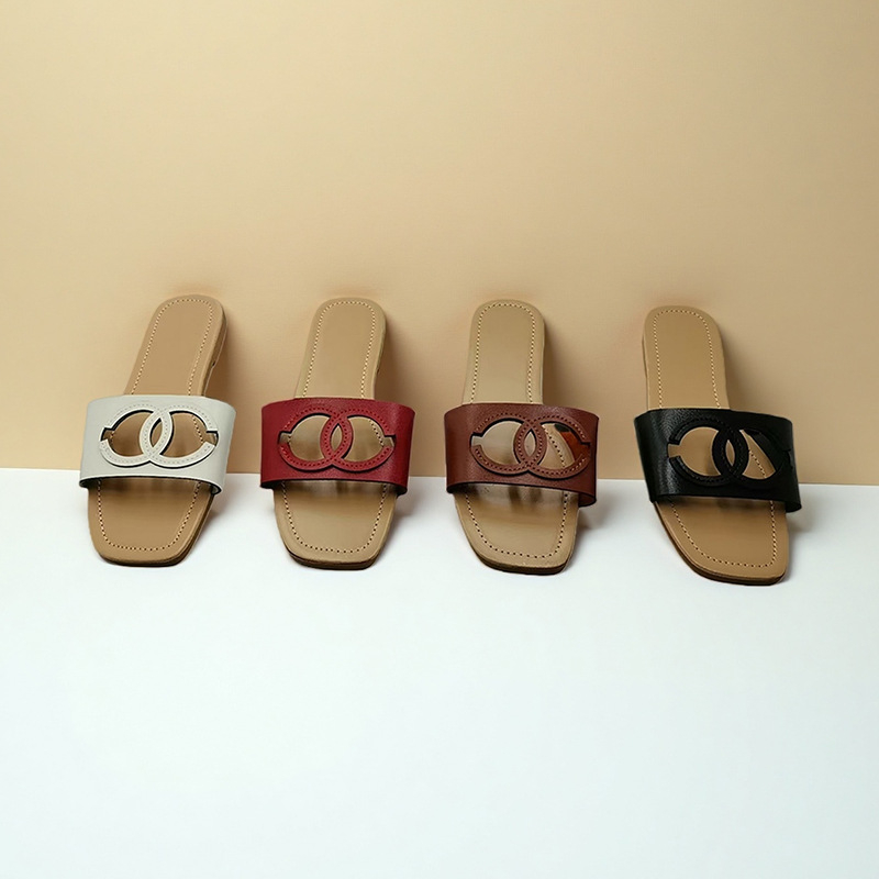 Γυναικείες PVC επίπεδες παντόφλες – ελαφριές, χαμηλό άνοιγμα, τετράγωνη μύτη, PU επένδυση, σόλα καουτσούκ