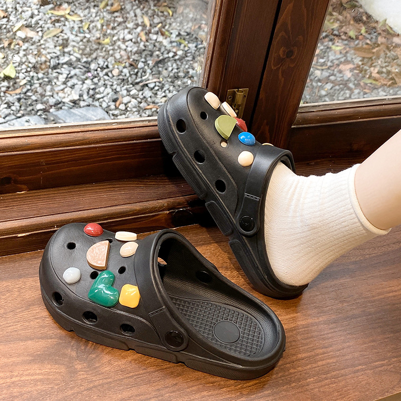 Crocs стил сандали, EVA горна част, EVA подметка, инжекционно формована подметка, без закопчаване