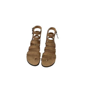 Sandale pentru femei cu un singur curea, fermoar la deget, deget deschis, talpă groasă, stil retro coreean