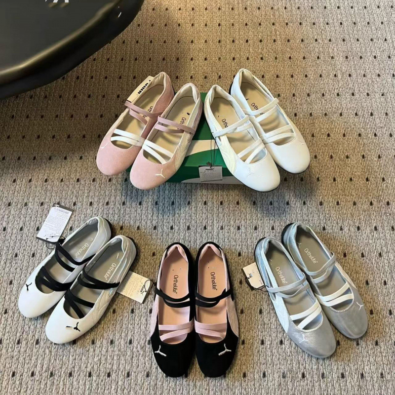 Ženske slip-on balerinke, platneni gornji dio, okrugli vrh, Goodyear potplat, ravna peta