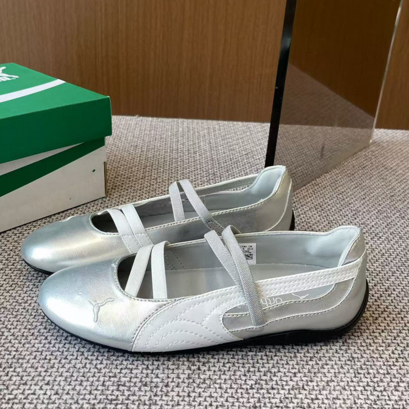Ženske slip-on balerinke, platneni gornji dio, okrugli vrh, Goodyear potplat, ravna peta