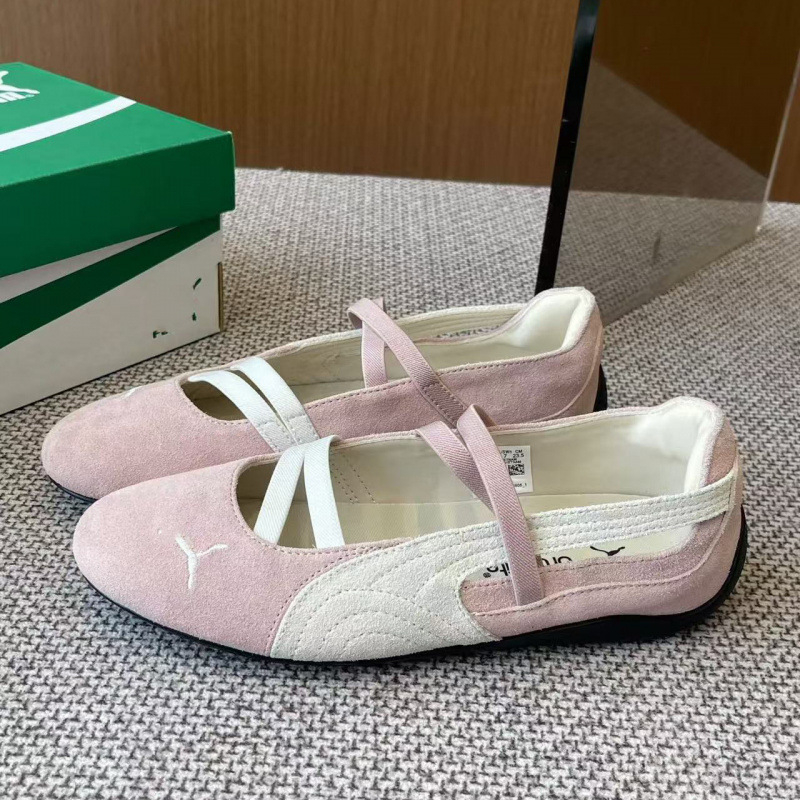 Ženske slip-on balerinke, platneni gornji dio, okrugli vrh, Goodyear potplat, ravna peta