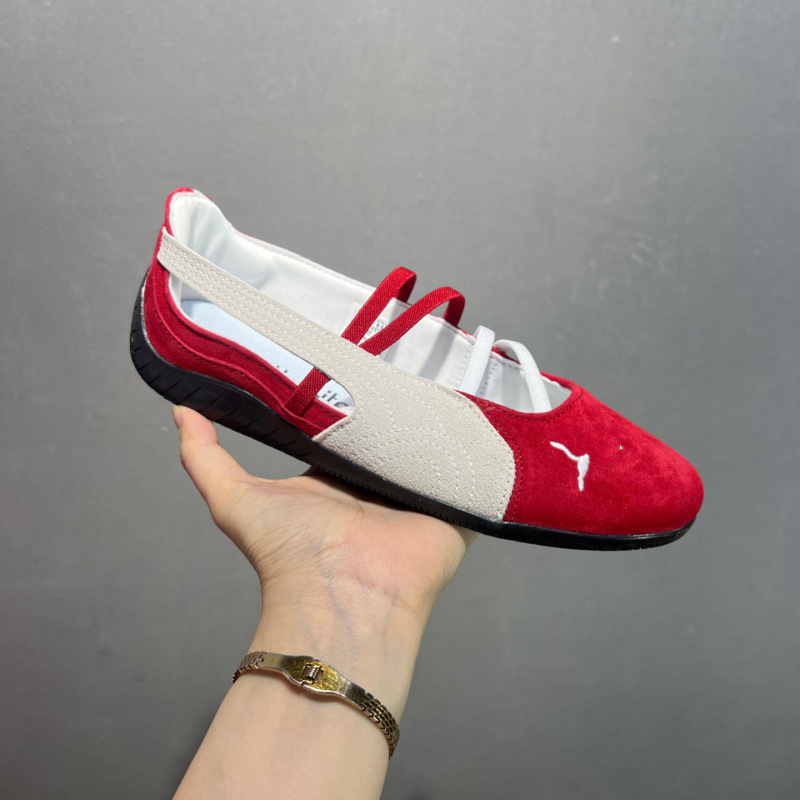 Ženske slip-on balerinke, platneni gornji dio, okrugli vrh, Goodyear potplat, ravna peta