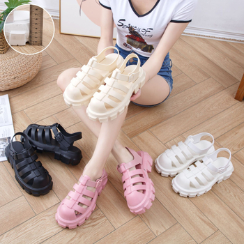 Sandale romane cu partea superioară EVA și talpa EVA, închidere cu cataramă, bretele frontale și posterioare, gleznă joasă