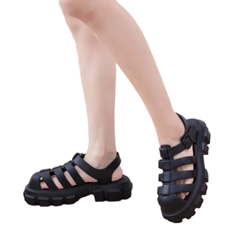 Sandale romane cu partea superioară EVA și talpa EVA, închidere cu cataramă, bretele frontale și posterioare, gleznă joasă