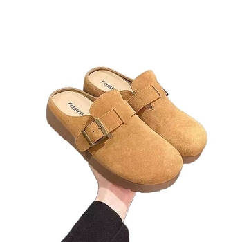 Pantofi slip-on femei, cu vârf pătrat, partea superioară din piele artificială, căptușeală din plasă, talpă turnată prin injecție, talpă groasă antiderapantă 3–5 cm