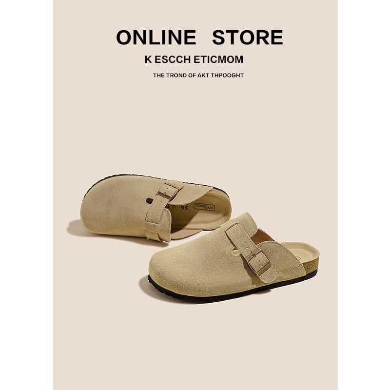 Kožne slip-on sandale, minimalistički dizajn, gornji dio od prave kože, kravlja koža, kožna podstava, EVA đon