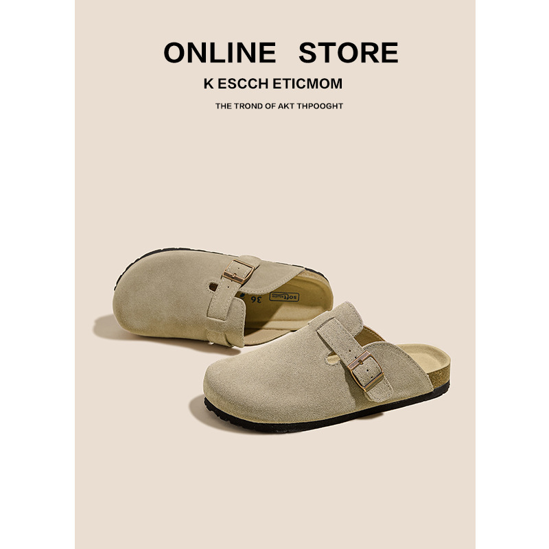 Kožne slip-on sandale, minimalistički dizajn, gornji dio od prave kože, kravlja koža, kožna podstava, EVA đon
