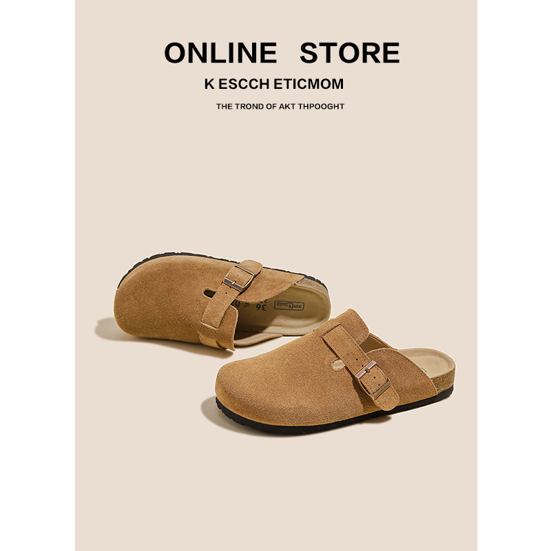 Kožne slip-on sandale, minimalistički dizajn, gornji dio od prave kože, kravlja koža, kožna podstava, EVA đon