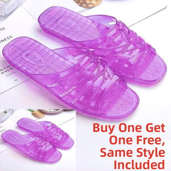 Ženske plastične papuče s kristalima, protiv sklizanja, ravne, retro stil, ljeto