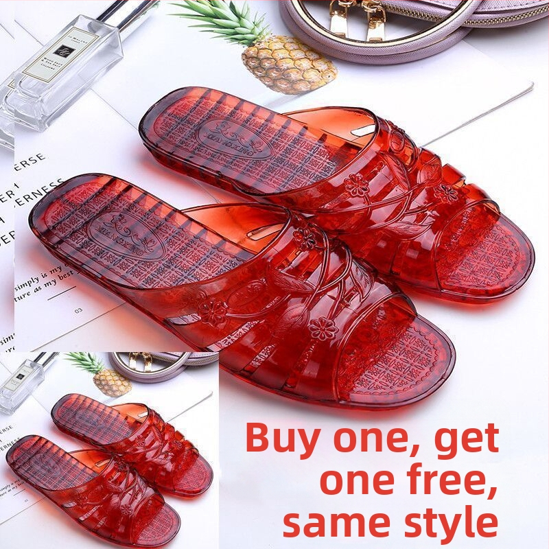Ženske plastične papuče s kristalima, protiv sklizanja, ravne, retro stil, ljeto