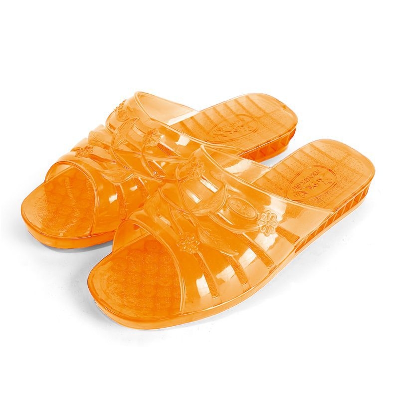 Ženske plastične papuče s kristalima, protiv sklizanja, ravne, retro stil, ljeto