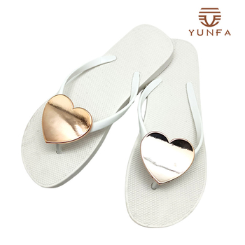Șlapi femei PVC în formă de inimă, respirabili, anti-alunecare, talpă injectată, casual pentru plajă