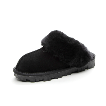 Ženske kućne papuče za jesen-zimu, slip-on, zvjezdani uzorak, gornji dio Ox Velvet, postava od krzna, potplat TPR, protuklizne, tople
