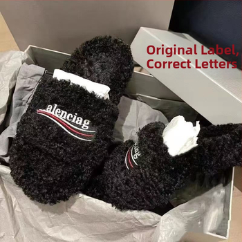 Dámske papuče z baraninej vlny s výšivkou, plochá podrážka, zapínanie jedným pohybom, protišmykové, tlmenie nárazov