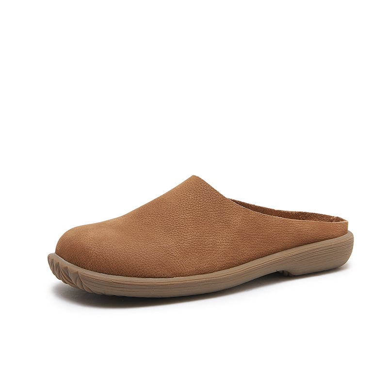 Γυναικείες δερμάτινες παντόφλες slip-on με αντιολισθητική σόλα από καουτσούκ, μαλακό επάνω μέρος από γνήσιο δέρμα, επένδυση κατά της οσμής, άνετο σχέδιο για εγκύους