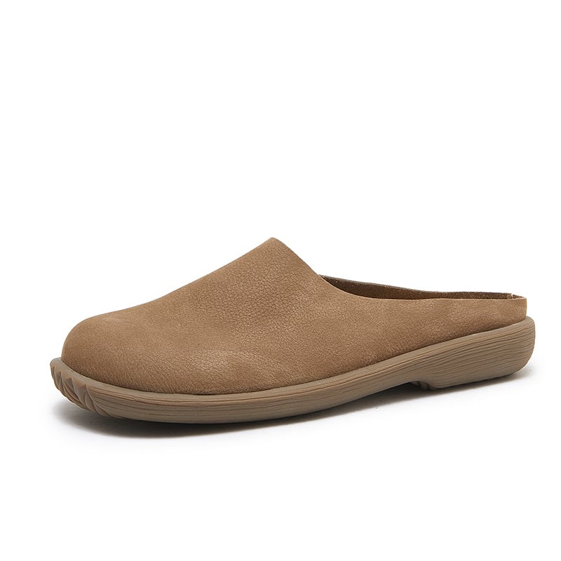 Γυναικείες δερμάτινες παντόφλες slip-on με αντιολισθητική σόλα από καουτσούκ, μαλακό επάνω μέρος από γνήσιο δέρμα, επένδυση κατά της οσμής, άνετο σχέδιο για εγκύους