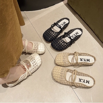 Pantofi Mary Jane pentru femei, cu degetul închis, partea superioară din microfibră, talpă din cauciuc; ușori, uscare rapidă, echilibru – Primăvara 2024