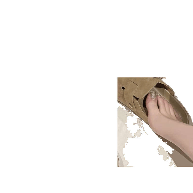 Γυναικείες παντόφλες με μαλακό πάτο σε στυλ Birkenstock — πλατφόρμα, επάνω μέρος από μικροϊνες δέρμα, σόλα από καουτσούκ, αντιολισθητικές, φθινόπωρο 2024