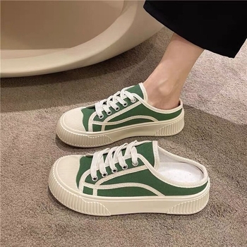 Pantofi dama din pânză cu talpă din cauciuc, căptușeală din țesătură, ușori și respirabili pentru purtare zilnică