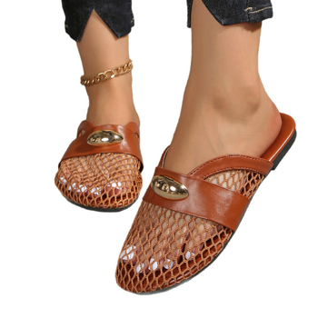 Mary Jane cipele s mrežastim gornjim dijelom, prozračne, okrugla vrh, PVC đon, slip-on